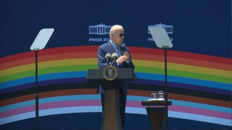 Biden lauds pride event-goers as most courageous he’s seen recently, days after military address