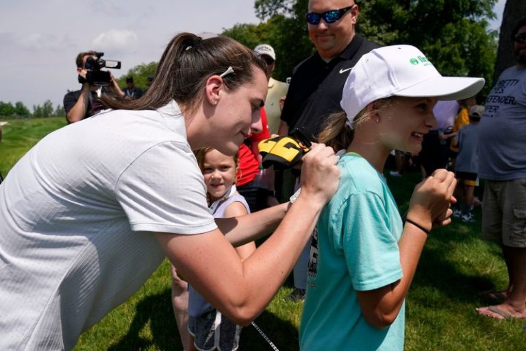 ‘Transcendent’ Caitlin Clark claims crowds and compliments at PGA Tour pro-am