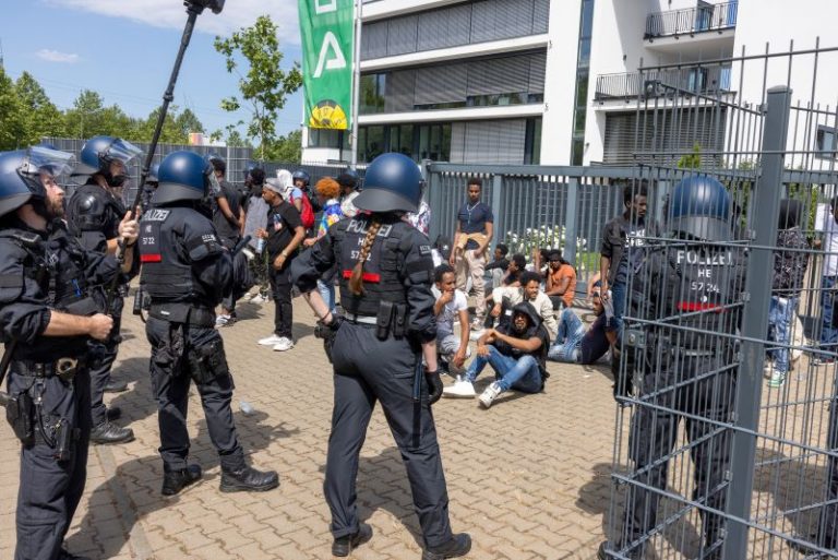 At least 22 officers injured in the German town of Giessen following unrest – police