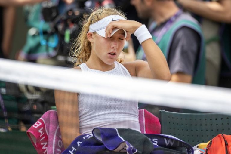 Mirra Andreeva, 16, loses to Madison Keys at Wimbledon after controversially being docked a point