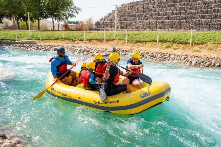 Abu Dhabi has a white water river in the middle of a scorching desert