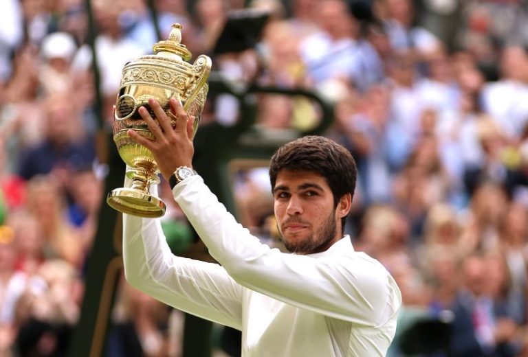 Carlos Alcaraz overcomes Novak Djokovic in five-set thriller to win first Wimbledon title
