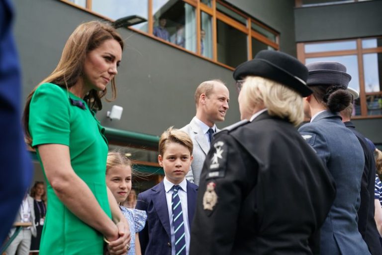 Princess Charlotte and Prince George have a ball at Wimbledon men’s final