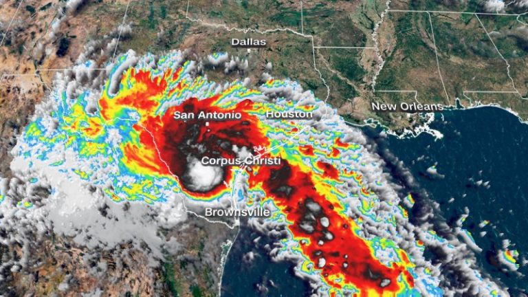 Tropical Depression Harold triggers flash floods, power outages and tornado warnings as it plows through Texas