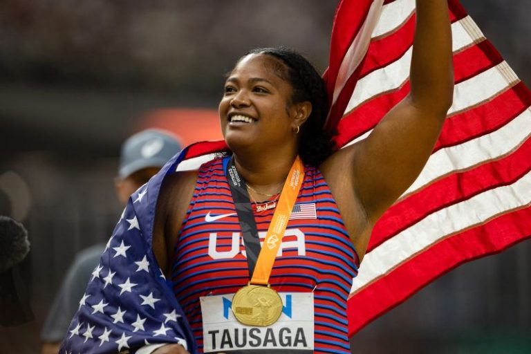 Laulauga Tausaga-Collins wins US’ first women’s discus world championship