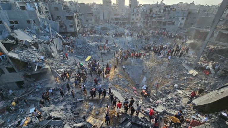 ‘Children were carrying other injured children’: Witness describes aftermath of Israeli strike on Gaza refugee camp