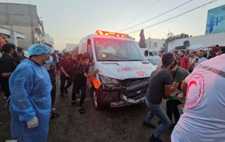 Israel admits airstrike on ambulance near hospital that witnesses say killed and wounded dozens