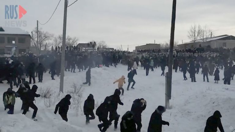 Russian riot police clash with protesters after activist sentenced