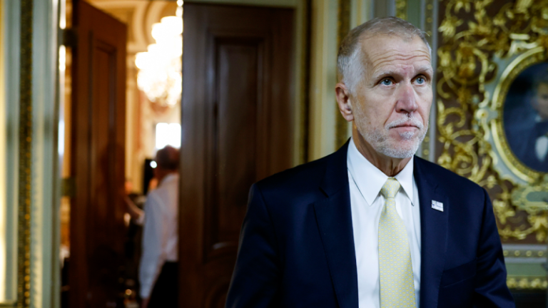 Sen. Tillis schools anti-Israel protester on Hamas in hallway confrontation: ‘Dictators’